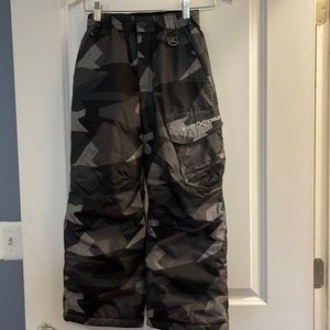 ZeroXposur size small 8 gray black co Ed kids snow pants nwot